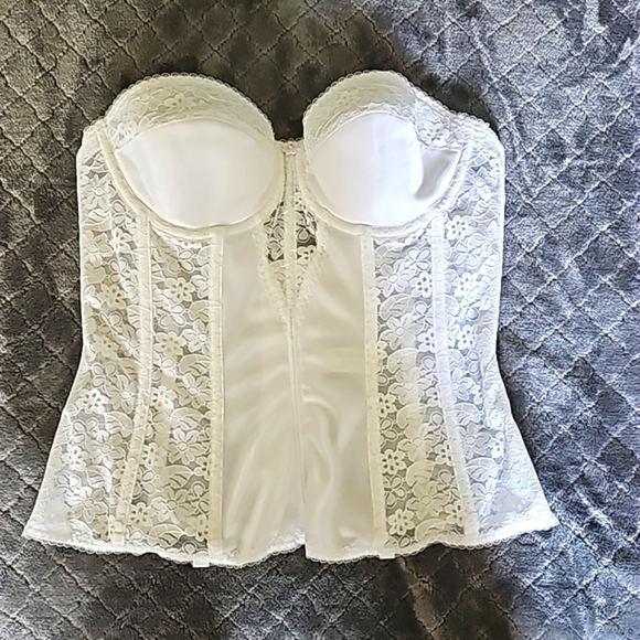 Dominique Other - Dominique white Lace Corset Strapless Bra 36b Bridal Like-new